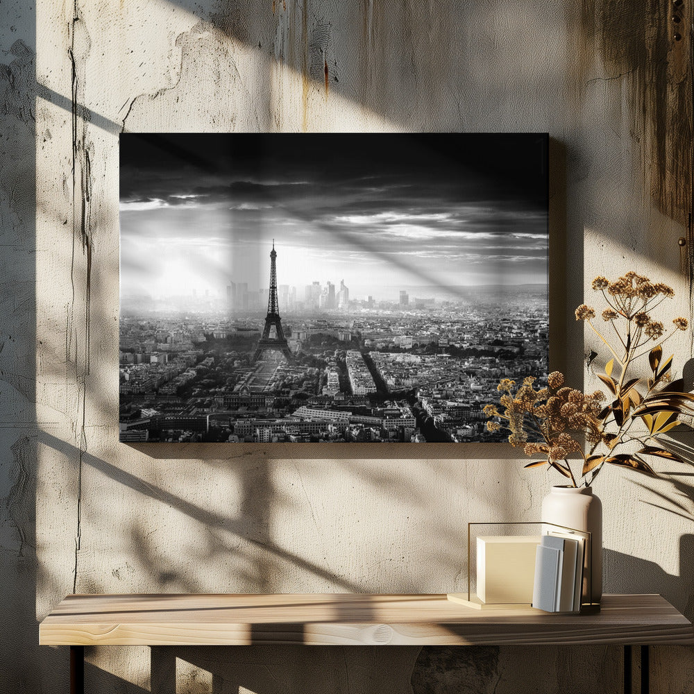Paris Wall Artwork In Black Floating Frame