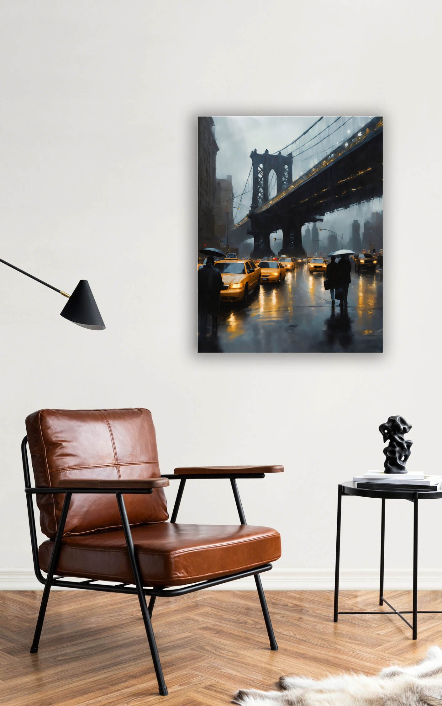 Wall Art-Stylized DUMBO NYC Bridge Skyline-Canvas Print