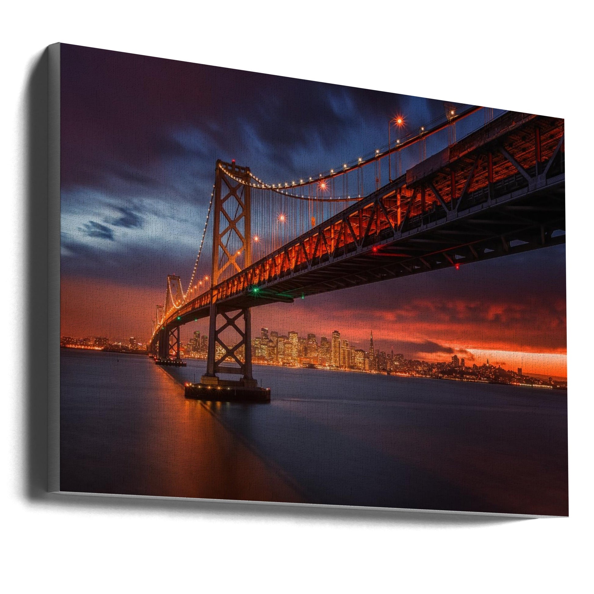 Artwork Fire over San Francisco36X24inches- Unframed