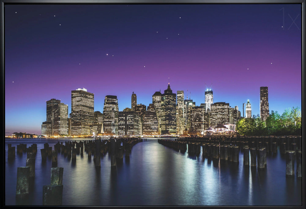 Wall art New York Sky with black frame