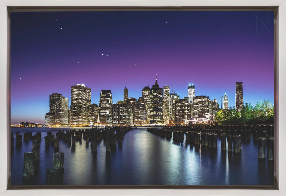 Wall art New York Sky with white frame