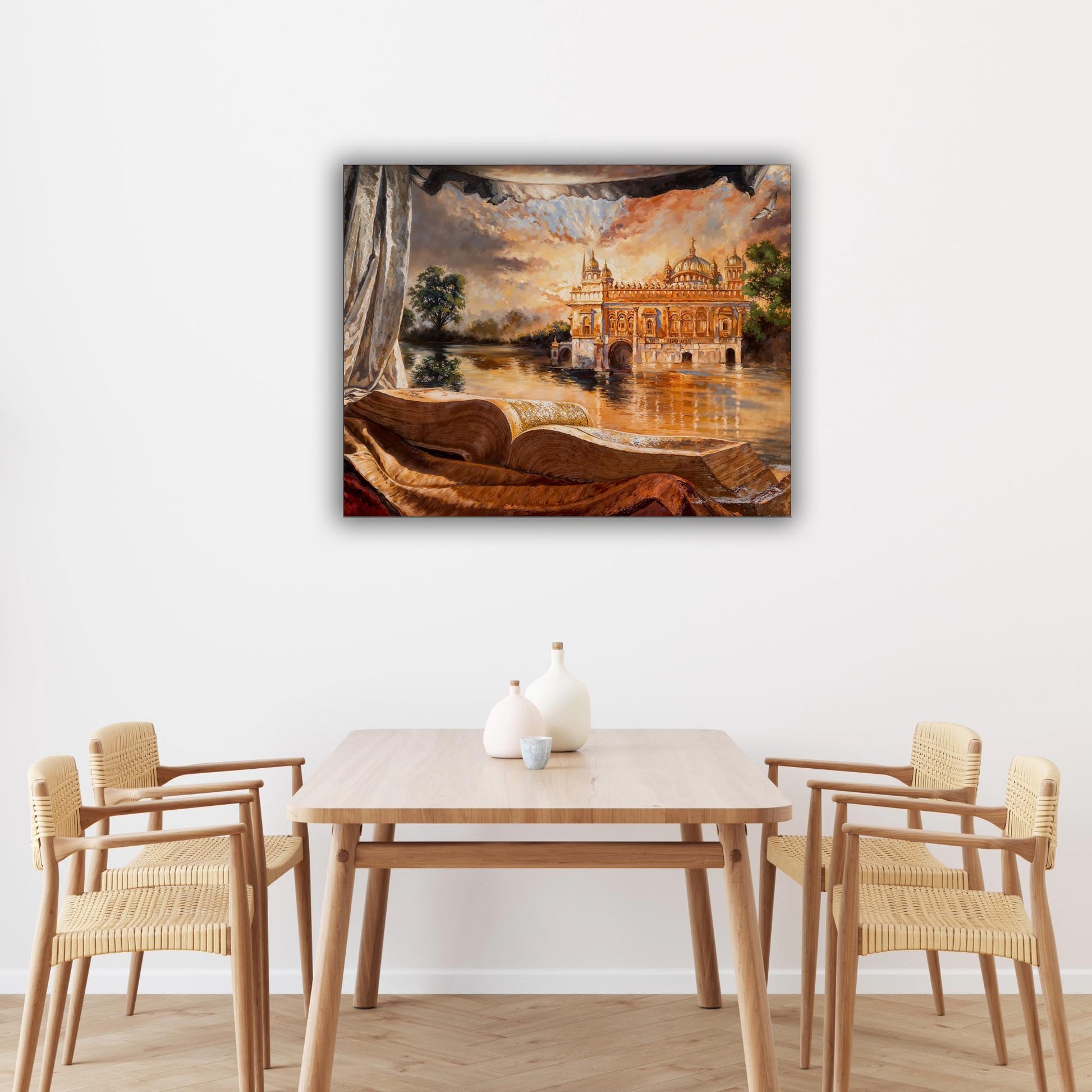 Sample Wall Decor ancient Golden Temple in India