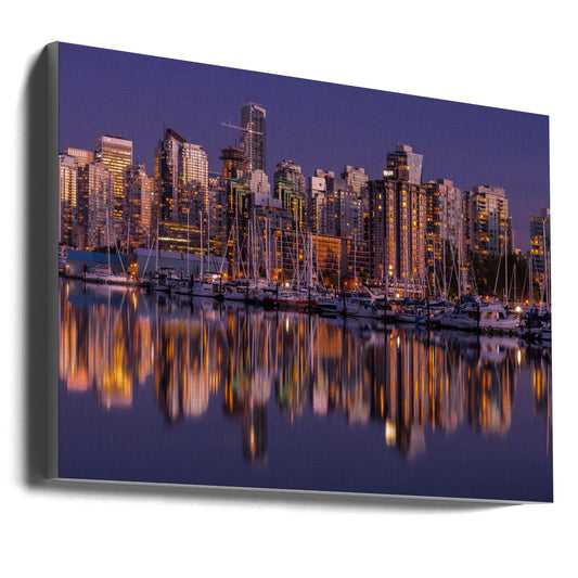 Wall art Glowing Vancouver-36X24inches-Gallery Wrapped (Ready to Hang)