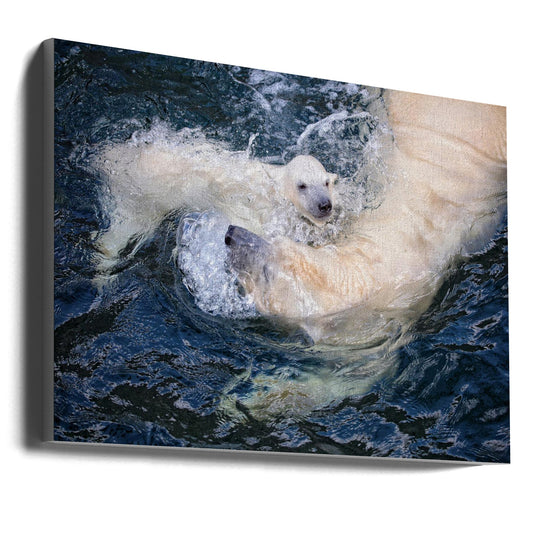 Artwork HER CUTENESS, swimming with mum36X24inches- Unframed
