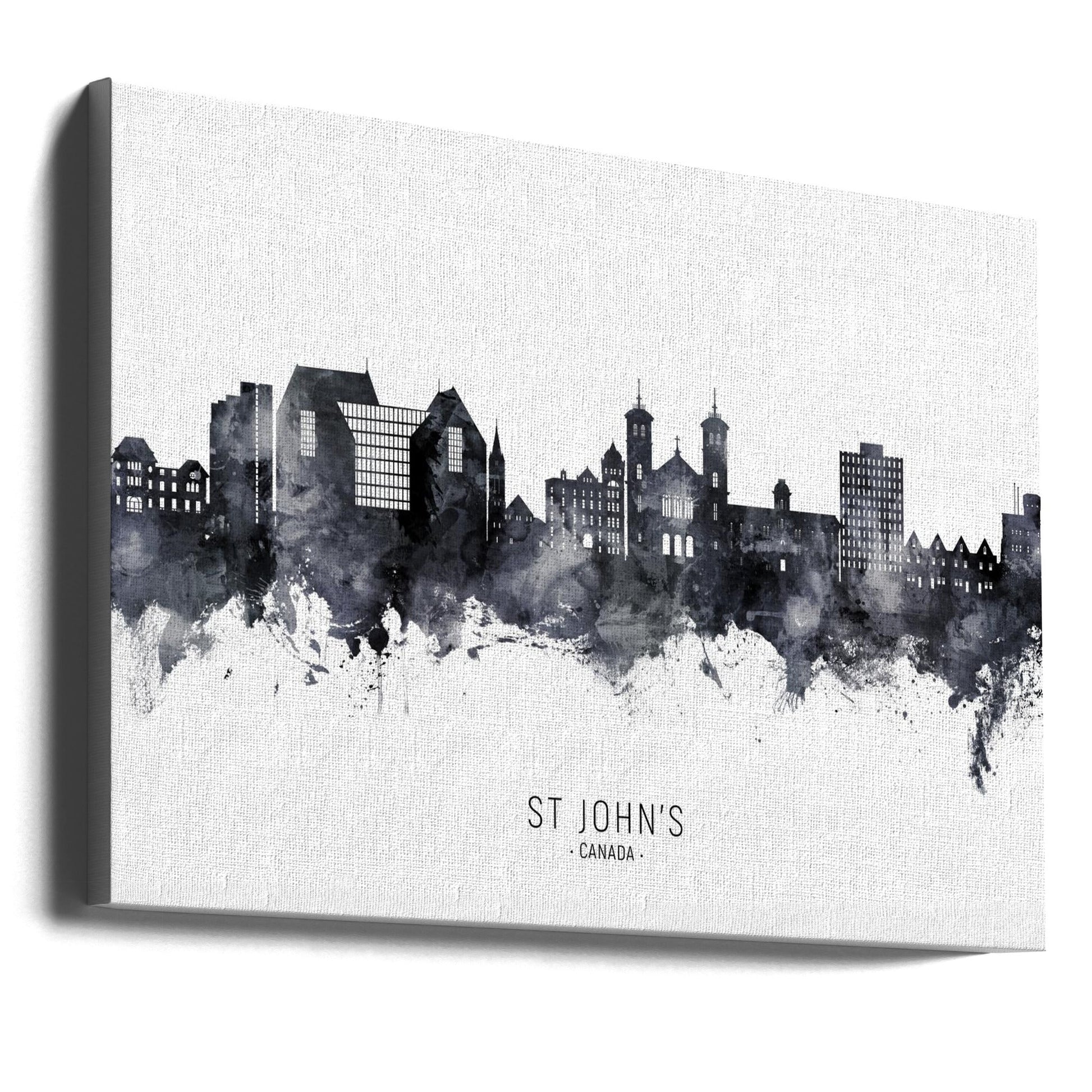 Wall art St John's Canada Skyline-36X24inches-Gallery Wrapped (Ready to Hang)