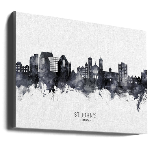 Wall art St John's Canada Skyline-36X24inches-Gallery Wrapped (Ready to Hang)