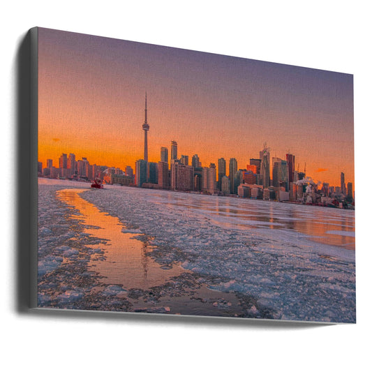 Ice Passage Wall Artwork In Black Floating Frame