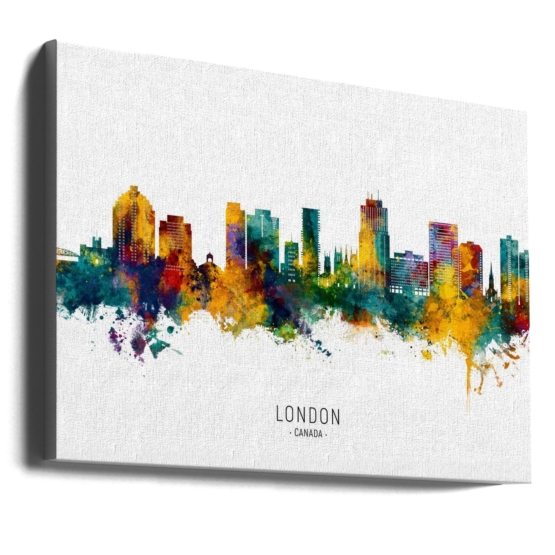 Wall art London Canada Skyline-36X24inches-Gallery Wrapped (Ready to Hang)