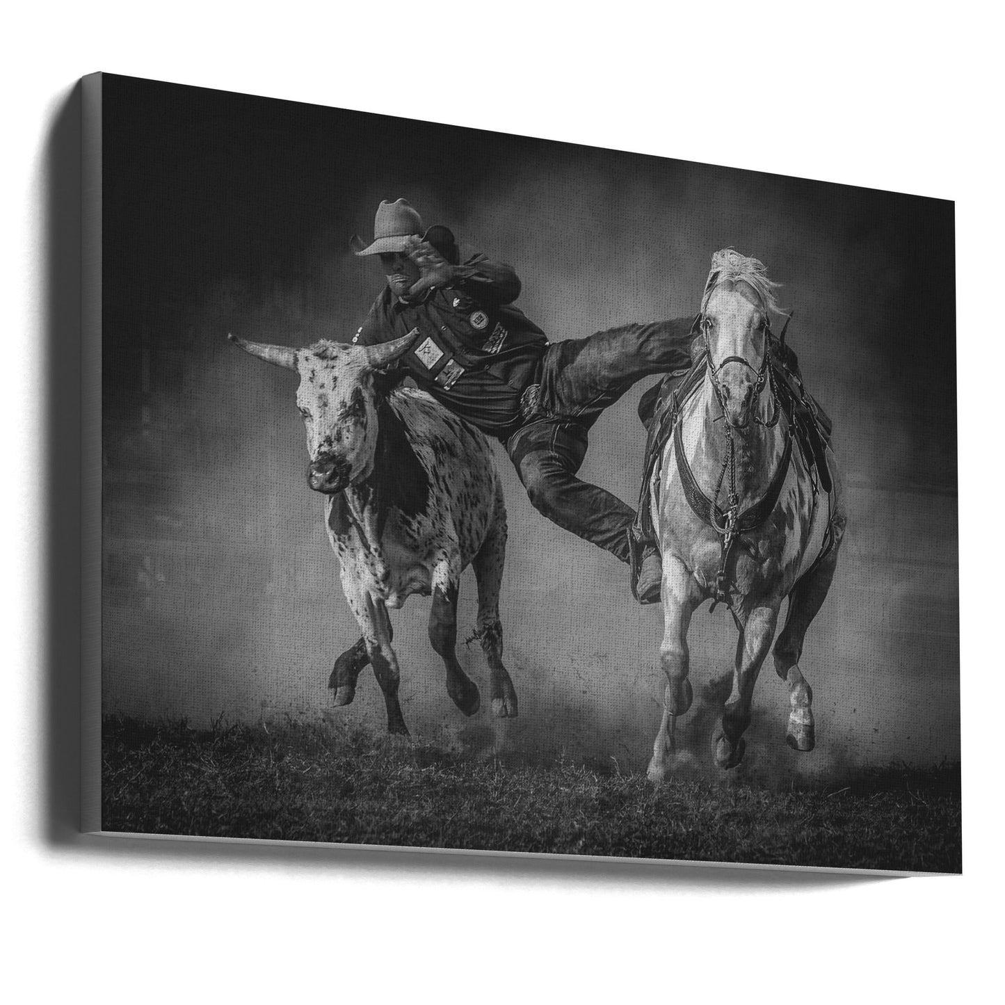 Grabbing Wall Artwork In Black Floating Frame