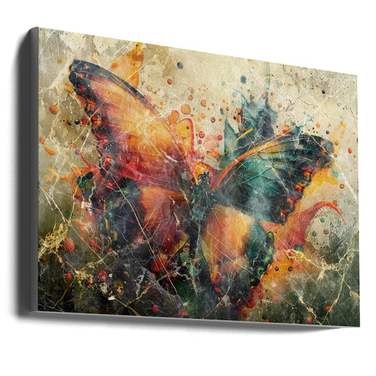 Butterfly Animal Vintage Art Illustration Wallart 04 Wall Artwork Gallery Wrapped (Ready to Hang)