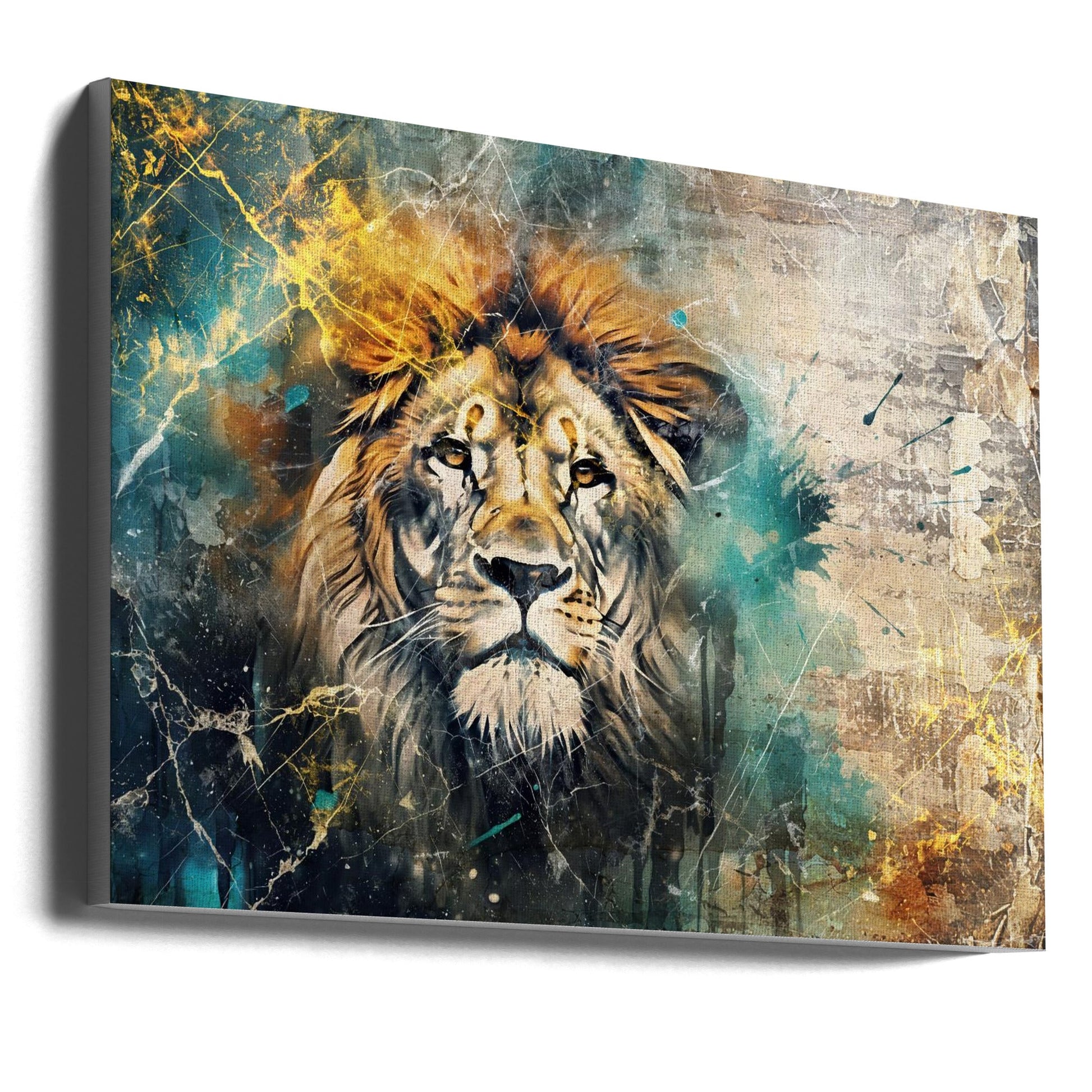 Artwork Lion Animal Vintage Art Illustration Wallart 0436X24inches- Unframed