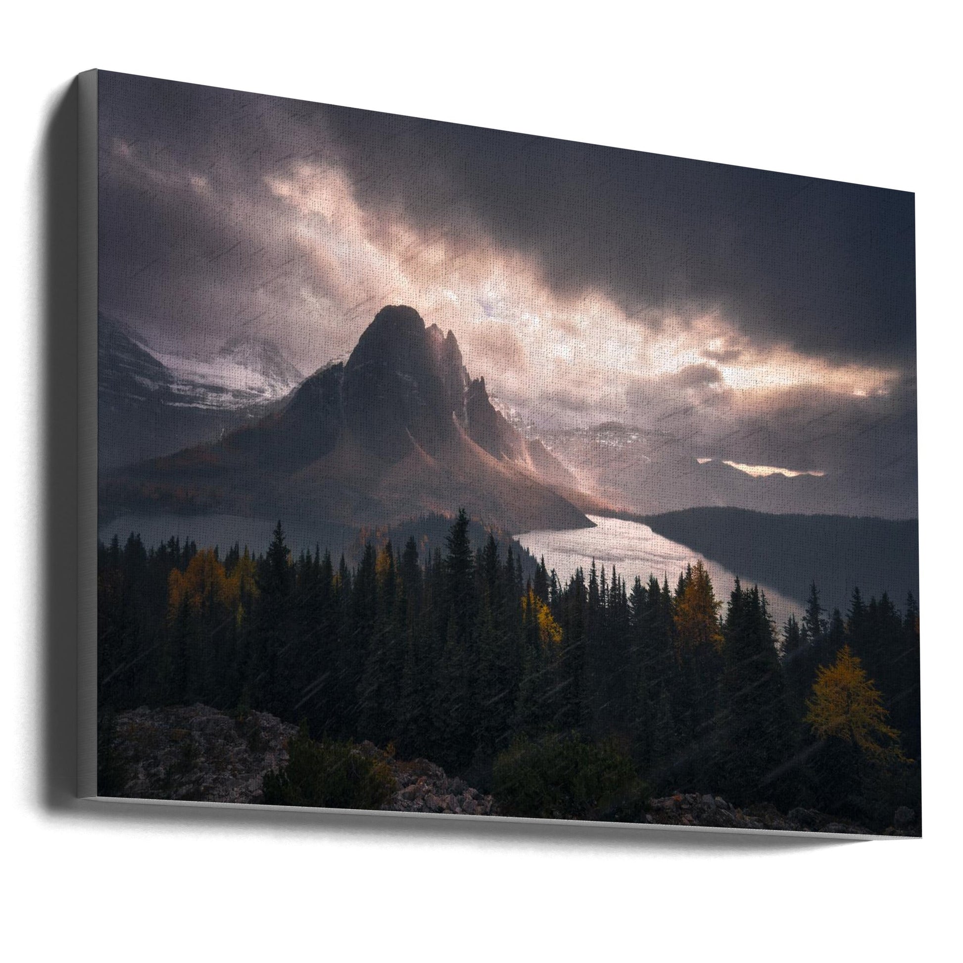 Wall art Assiniboine in Snow-36X24inches-Gallery Wrapped (Ready to Hang)