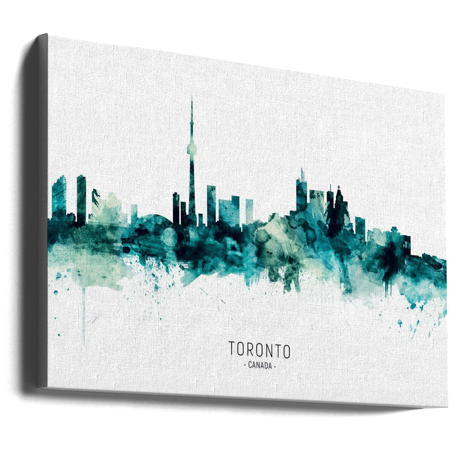 Wall art Toronto Canada Skyline-36X24inches-Gallery Wrapped (Ready to Hang)