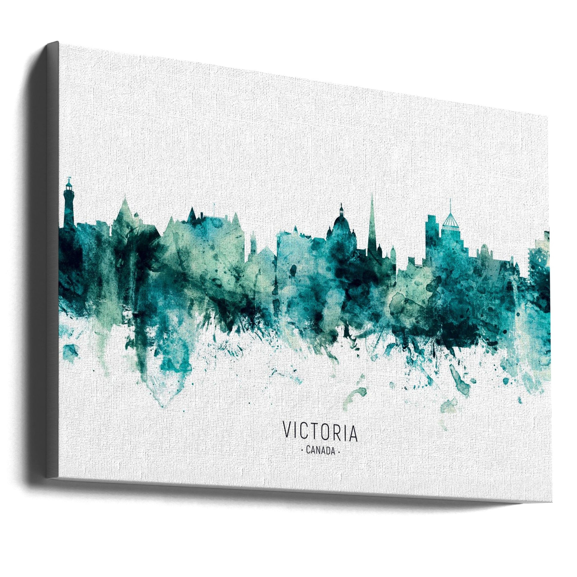 Wall art Victoria Canada Skyline-36X24inches-Gallery Wrapped (Ready to Hang)
