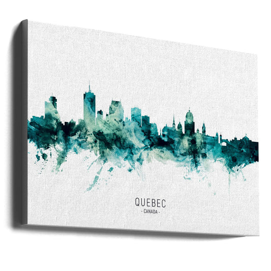 Wall art Quebec Canada Skyline-36X24inches-Gallery Wrapped (Ready to Hang)