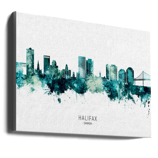 Wall art Halifax Canada Skyline-36X24inches-Gallery Wrapped (Ready to Hang)