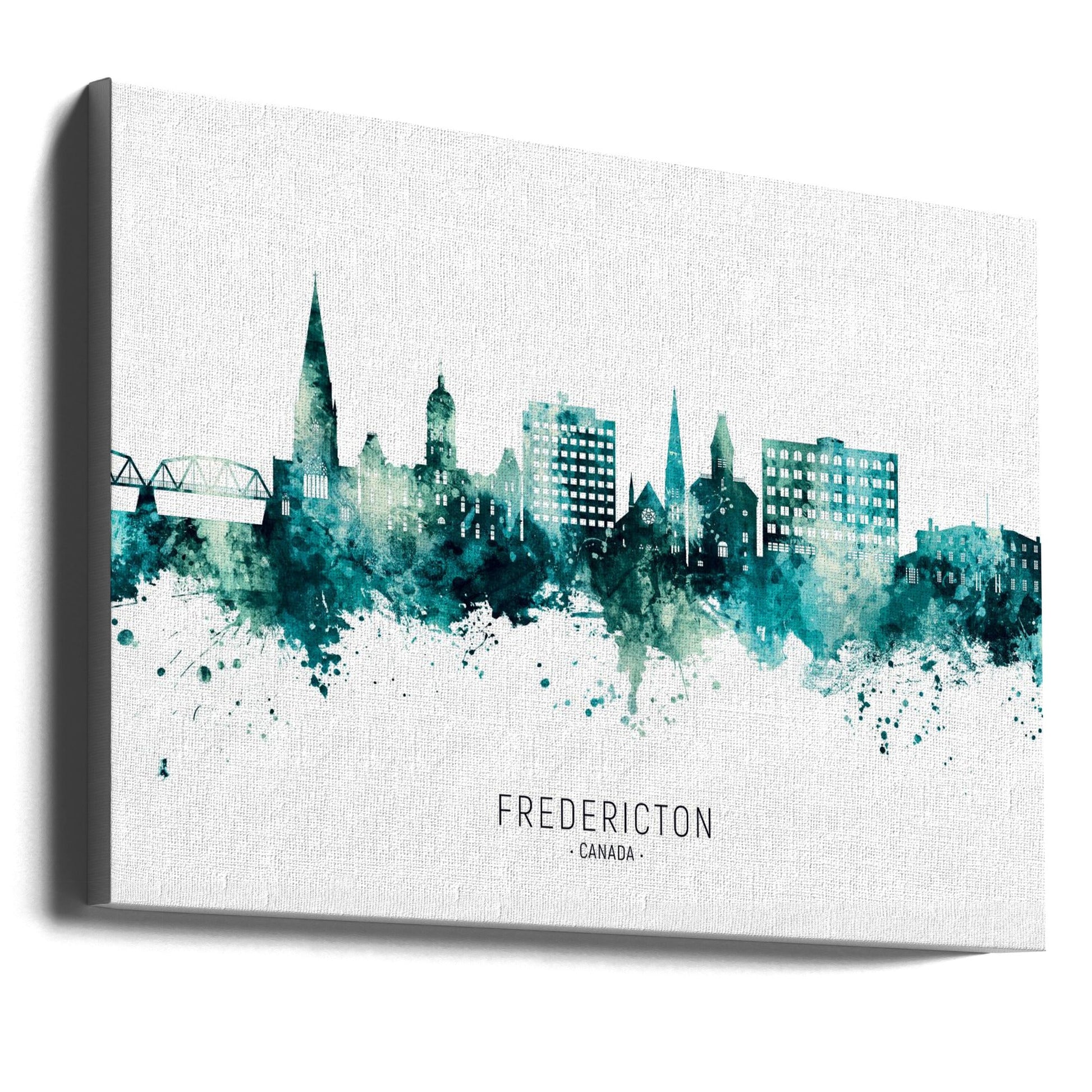 Wall art Fredericton Canada Skyline-36X24inches-Gallery Wrapped (Ready to Hang)