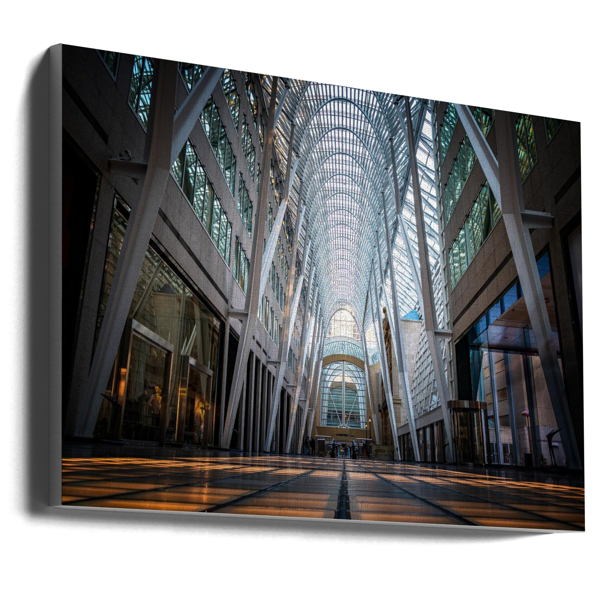 Wall art Brookfield Place, a poetic hymn of light & symmetry-36X24inches-Gallery Wrapped (Ready to Hang)