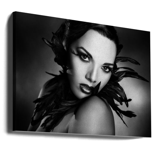 Artwork- The black feathers-20X16inches-Gallery Wrapped (Ready to Hang)