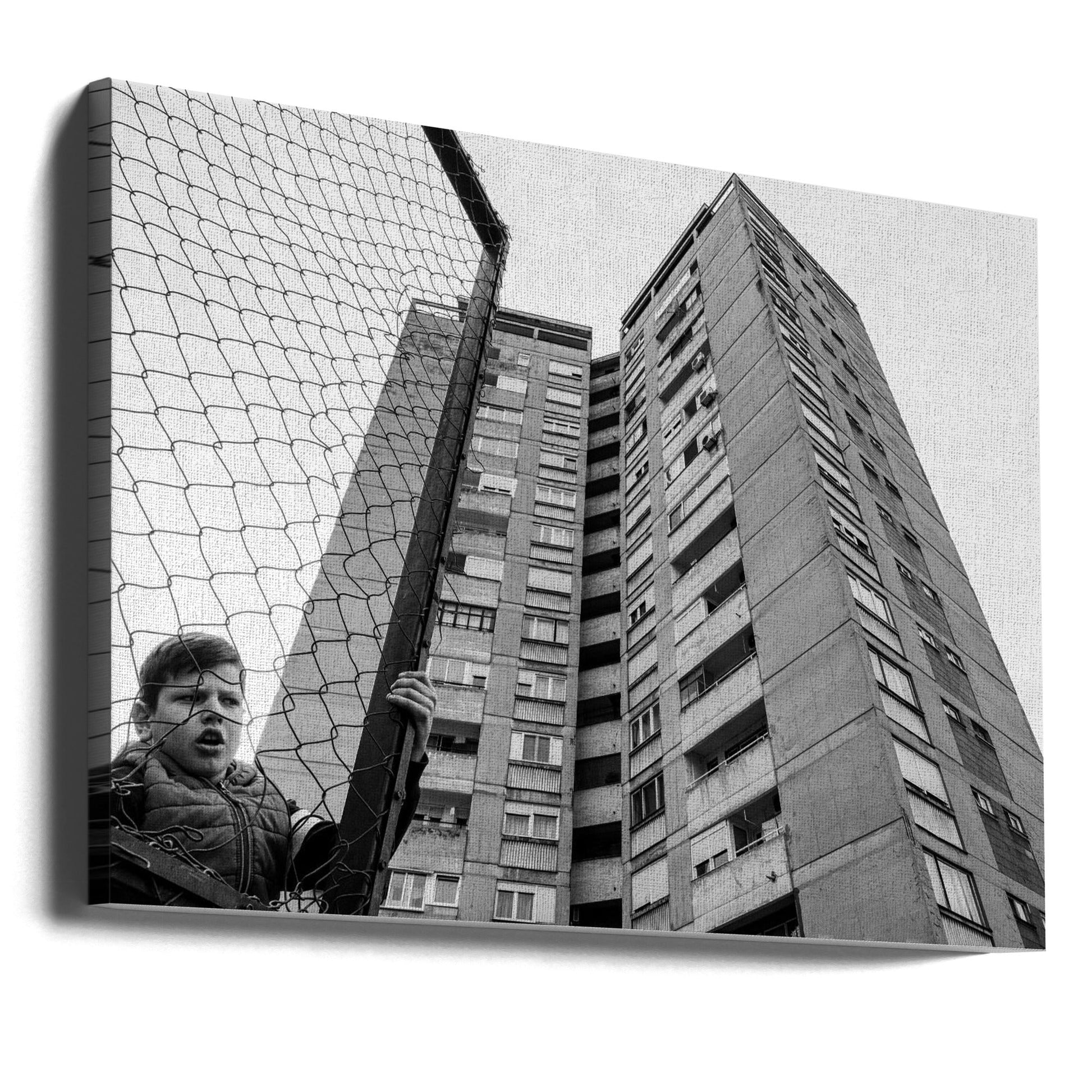 Artwork- The boy behind the fence-20X16inches-Gallery Wrapped (Ready to Hang)