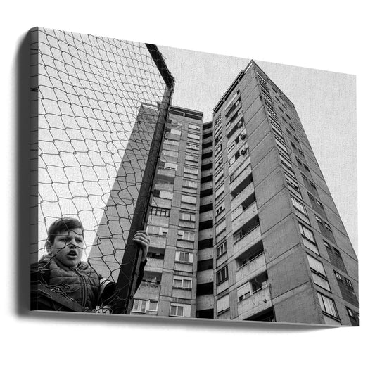 Artwork- The boy behind the fence-20X16inches-Gallery Wrapped (Ready to Hang)