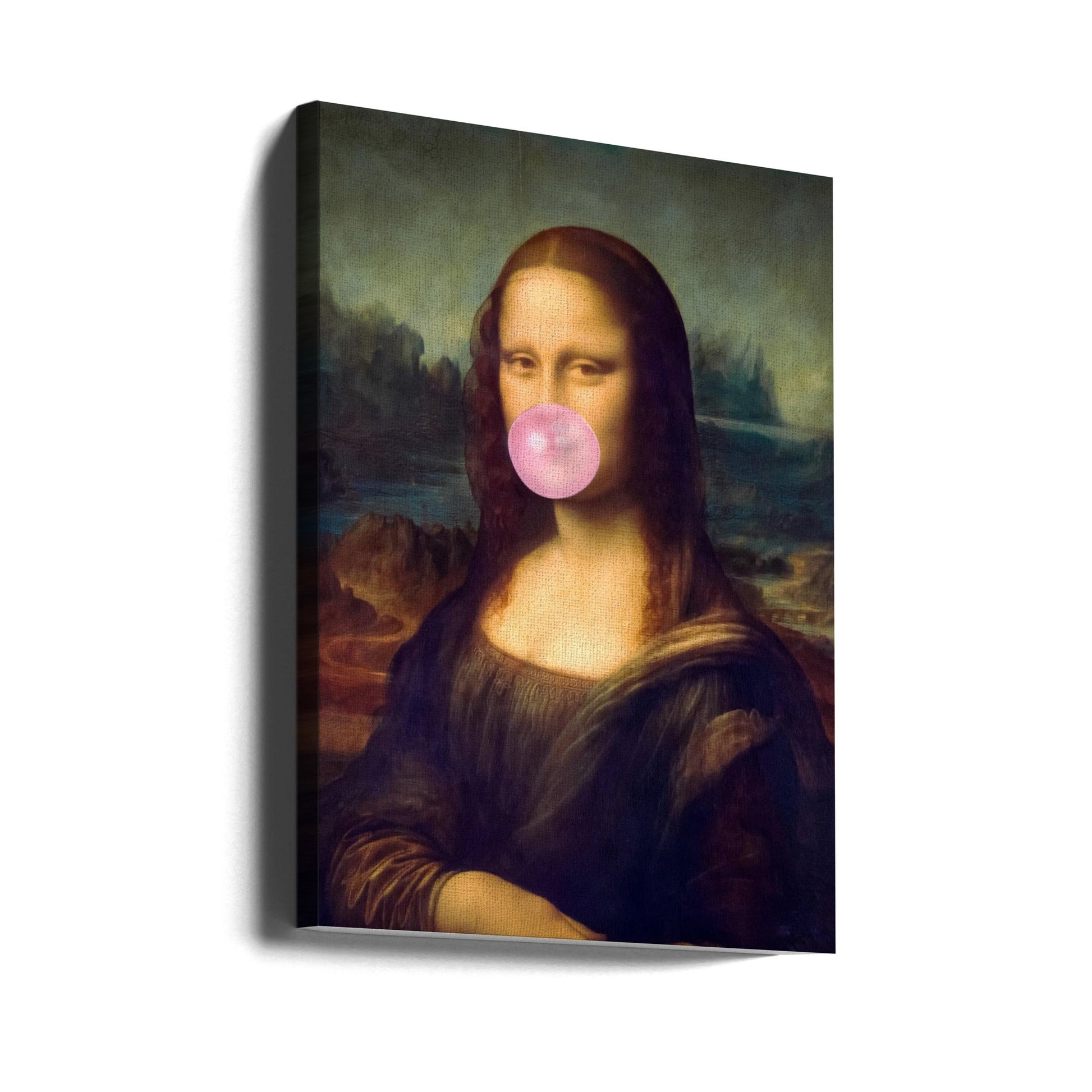 Mona Lisa Bubble Gum Wall Artwork Gallery Wrapped (Ready to Hang)