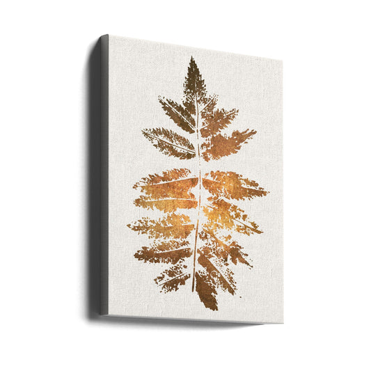 Artwork- Oak Leaf Print (gold)-16X20inches-Gallery Wrapped (Ready to Hang)