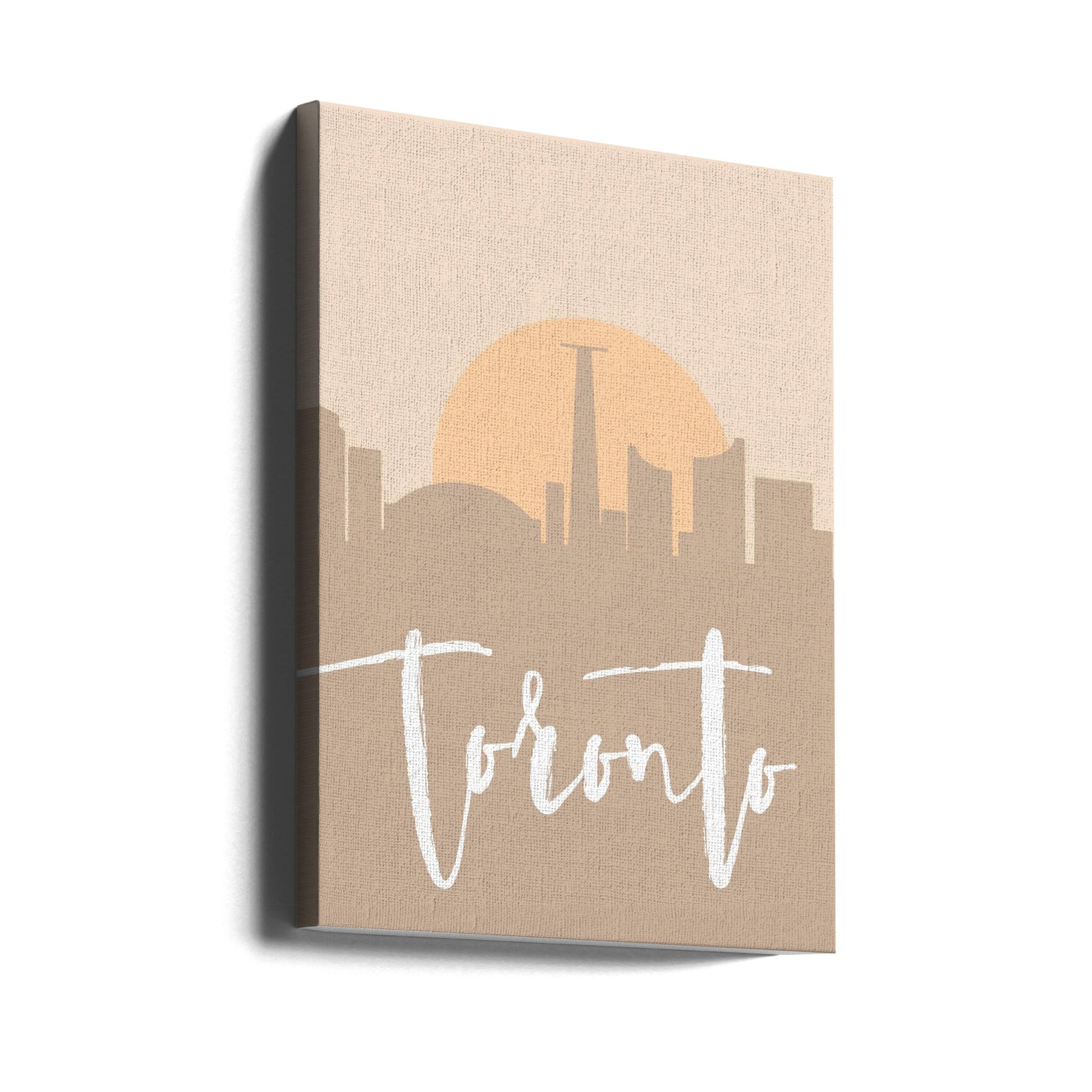 Wall art Skyline Earth Tone 2 89-24X36inches-Gallery Wrapped (Ready to Hang)