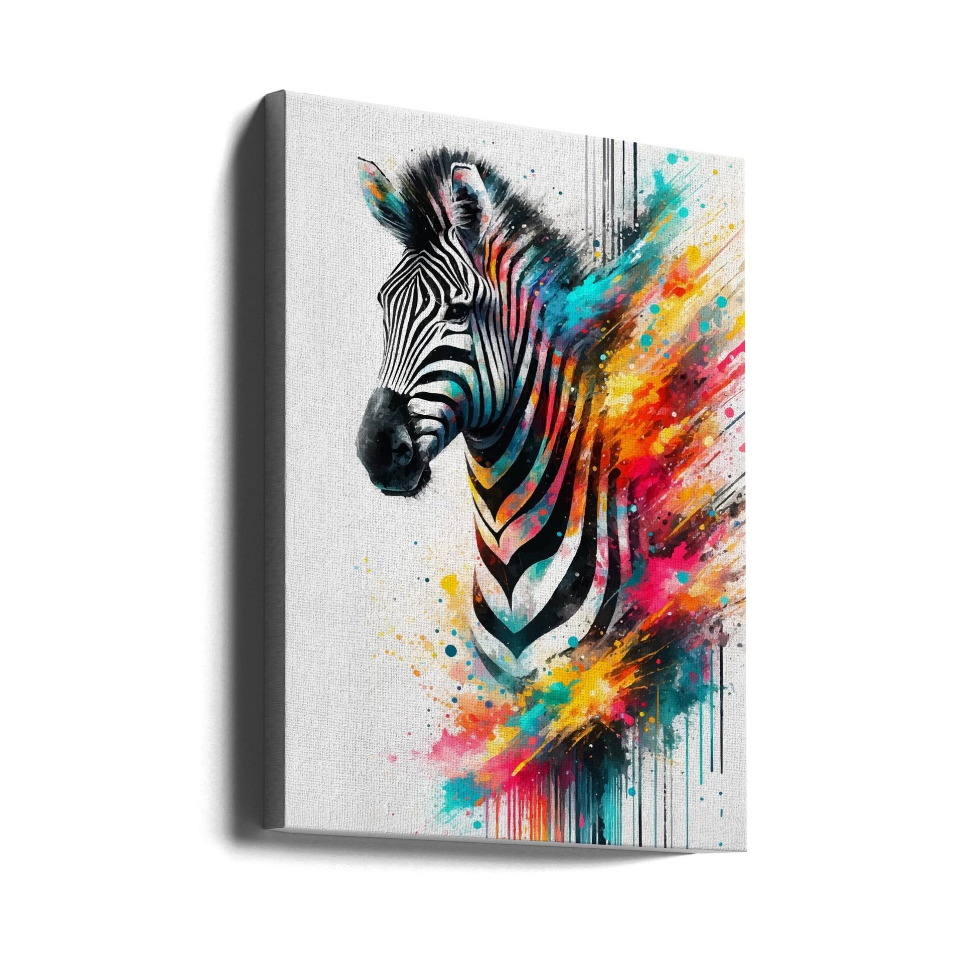 Artwork Colorful Zebra24X36inches- Unframed
