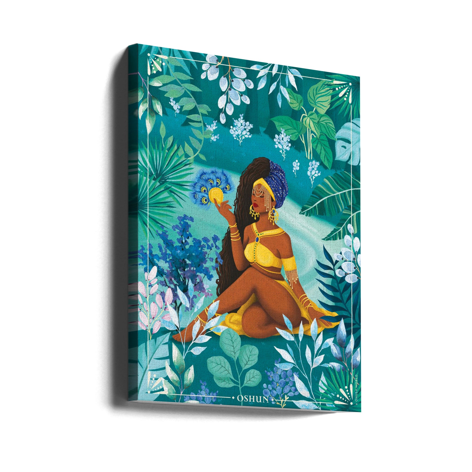 Oshun Orisha Goddess  Wall Artwork Gallery Wrapped (Ready to Hang)