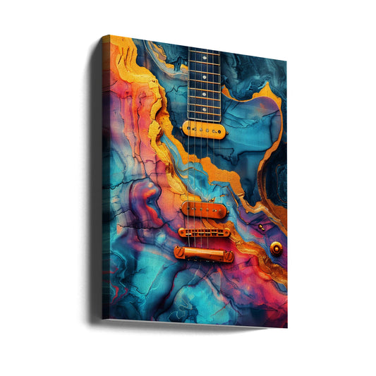 Music Guitar 3 Wall Artwork Gallery Wrapped (Ready to Hang)