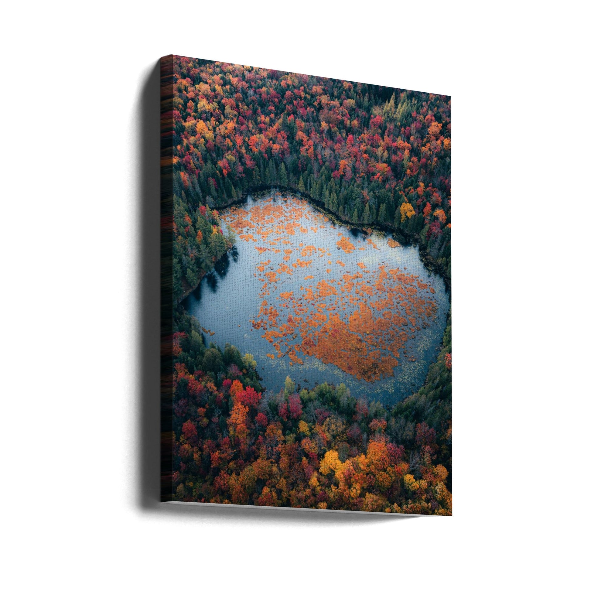 Wall art Autumn at the Lake-24X36inches-Gallery Wrapped (Ready to Hang)