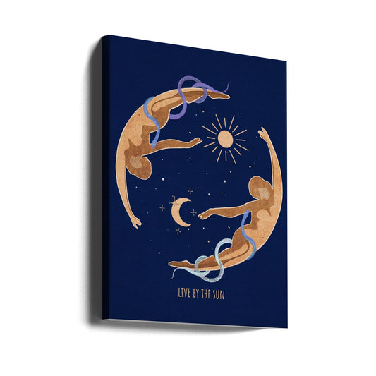 canvas prints Spiritual Feminine Energy, Sun, Moon, Snake, Venus..24X36inches- Unframed