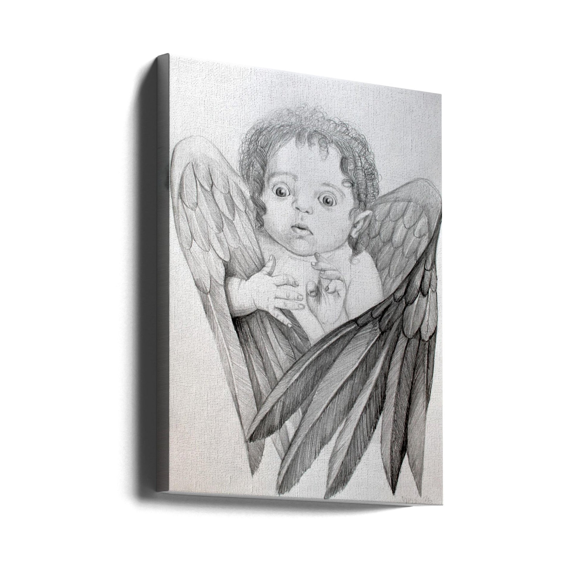 canvas prints Surprised Little Cherub24X36inches- Unframed