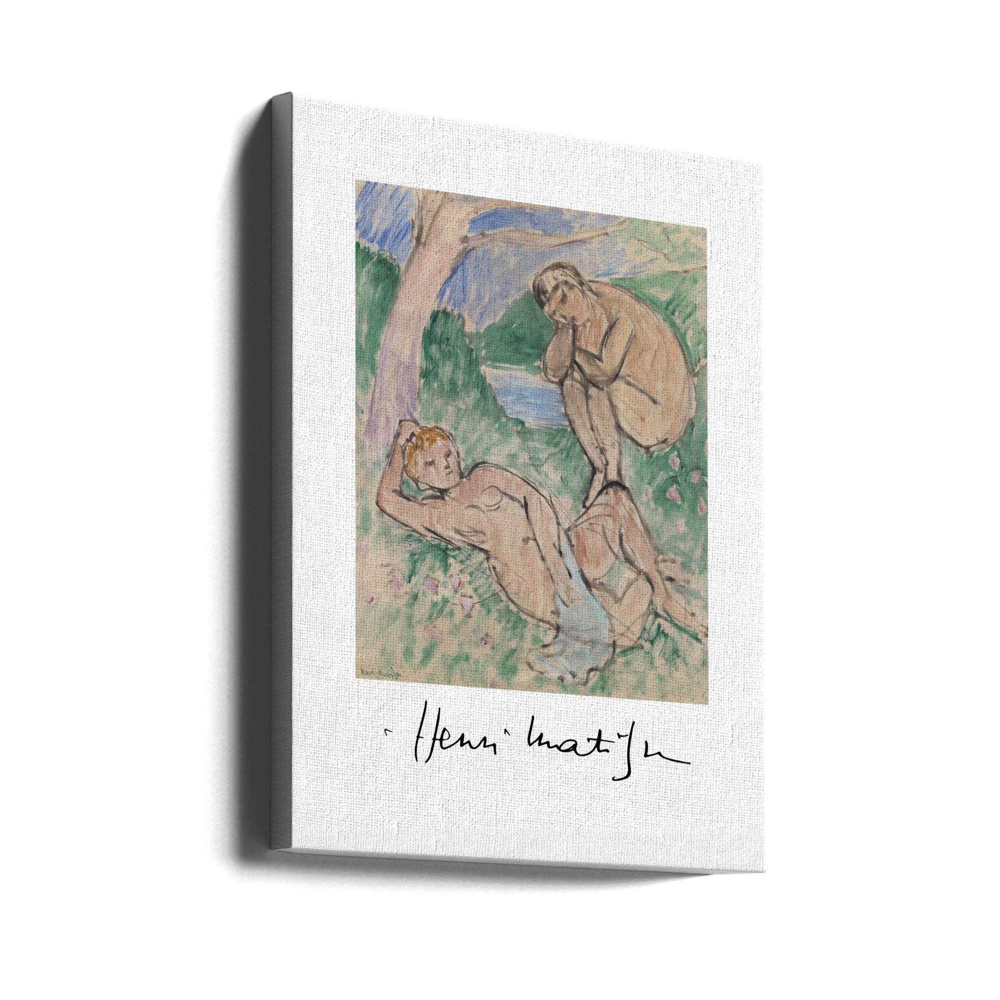 Artwork  Baigneurs Autographed 16X20-inches