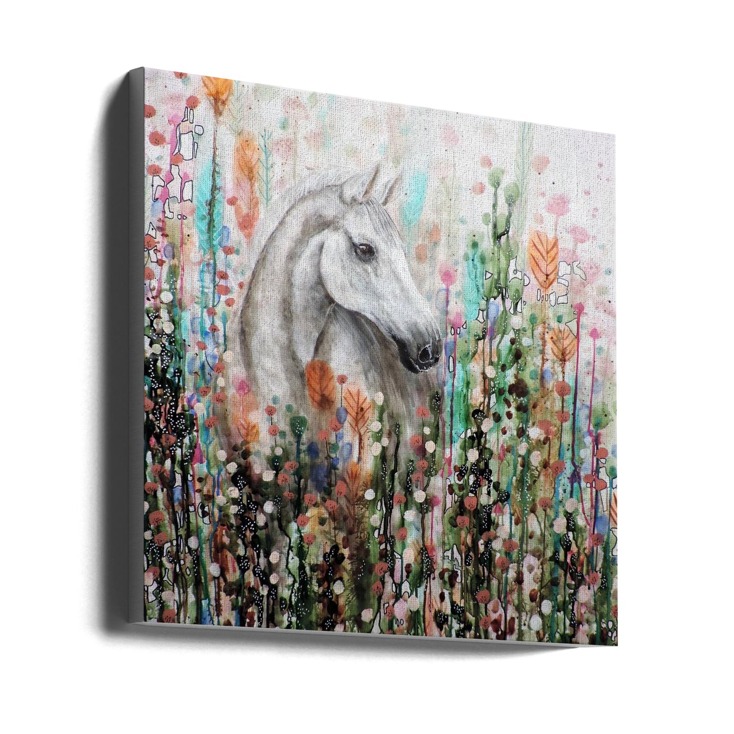 Ame Sauvage Wall Artwork In White Floating Frame