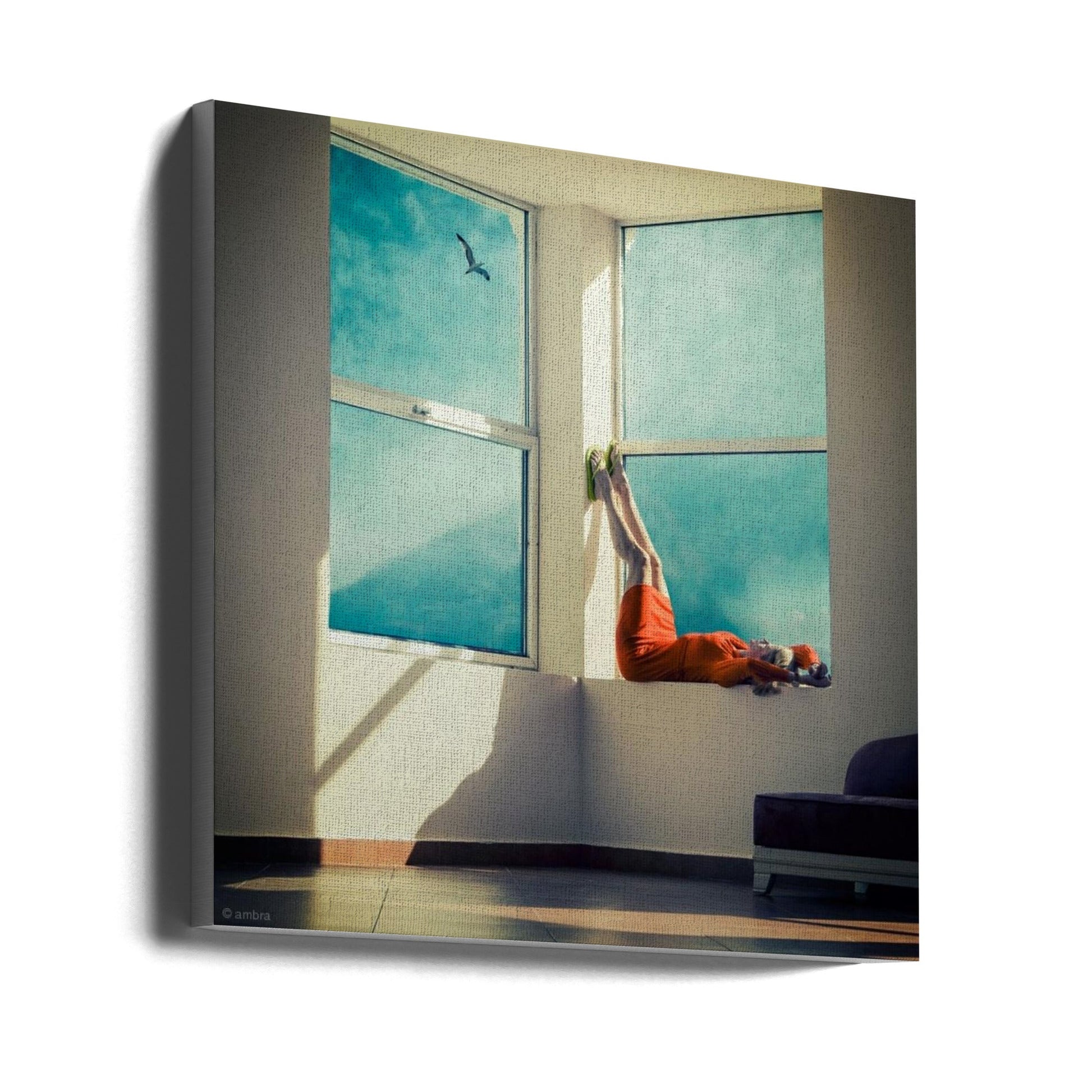 Artwork room with a view24X24inches- Unframed