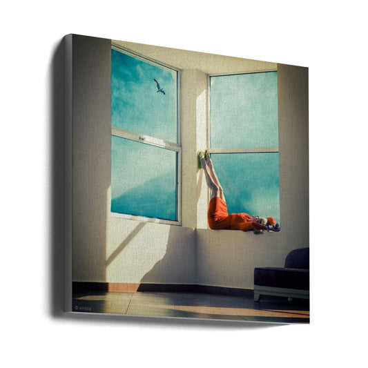Artwork room with a view24X24inches- Unframed