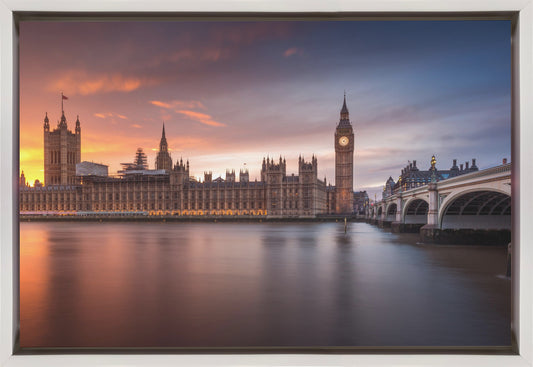 Wall Art London Palace of Westminster Sunset
