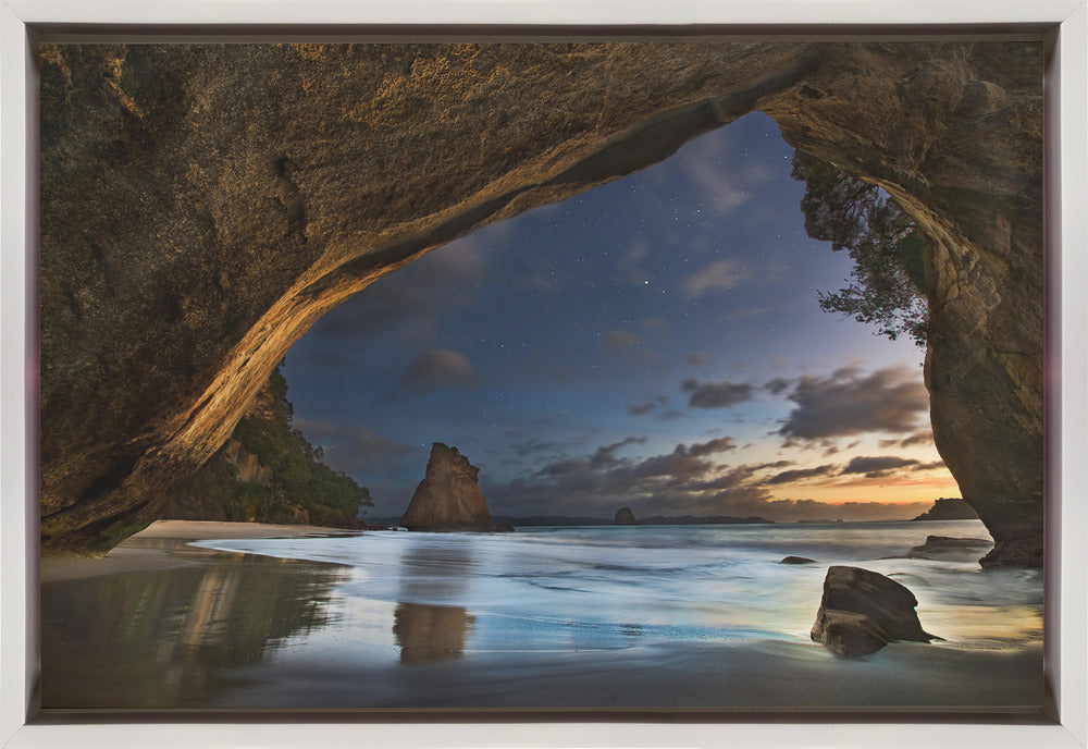 Artwork Cathedral Cove36X24inches- Black Frame
