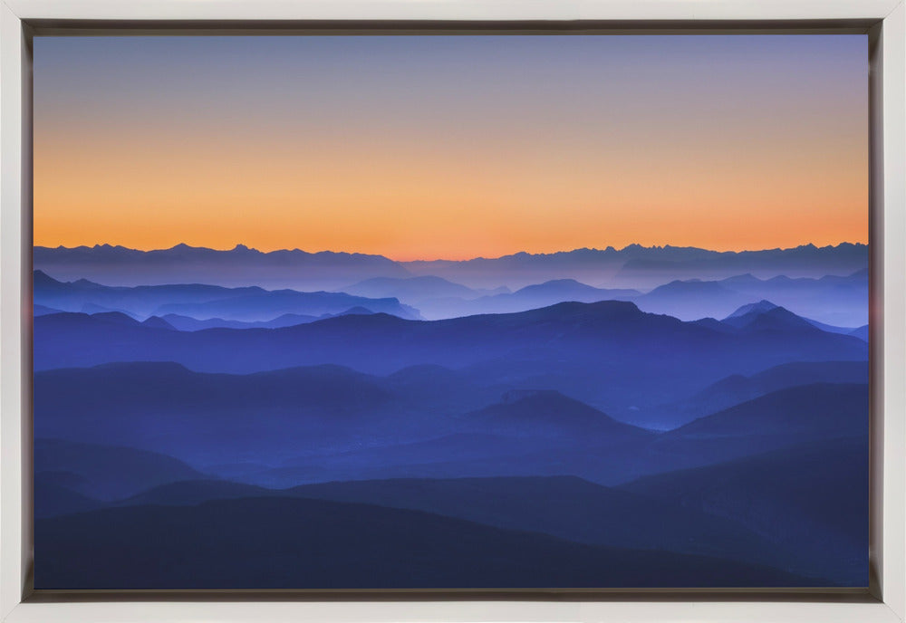 Artwork Misty Mountains36X24inches- Black Frame