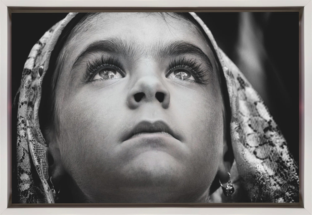 Artwork- Girl with Sardinian traditional veil-36X24inches-Gallery Wrapped (Ready to Hang)