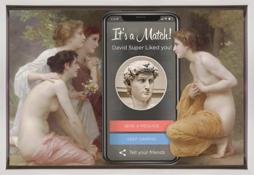 canvas prints David Match36X24inches- Black Frame