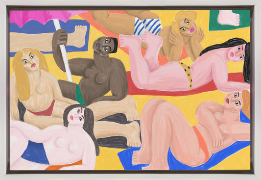 La Plage Wall Artwork In Black Floating Frame