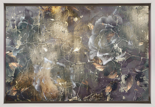 Artwork Floral Vintage Art Illustration 1736X24inches- Black Frame