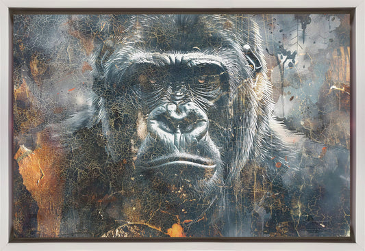 Animal Vintage Art Illustration Wallart 04 Wall Artwork In Black Floating Frame