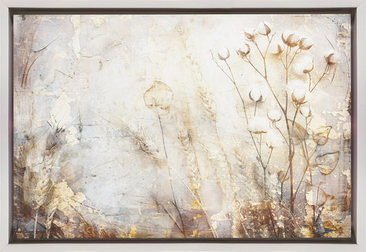 Flower Floral Art Illustration Wallart 126 Wall Artwork In Black Floating Frame