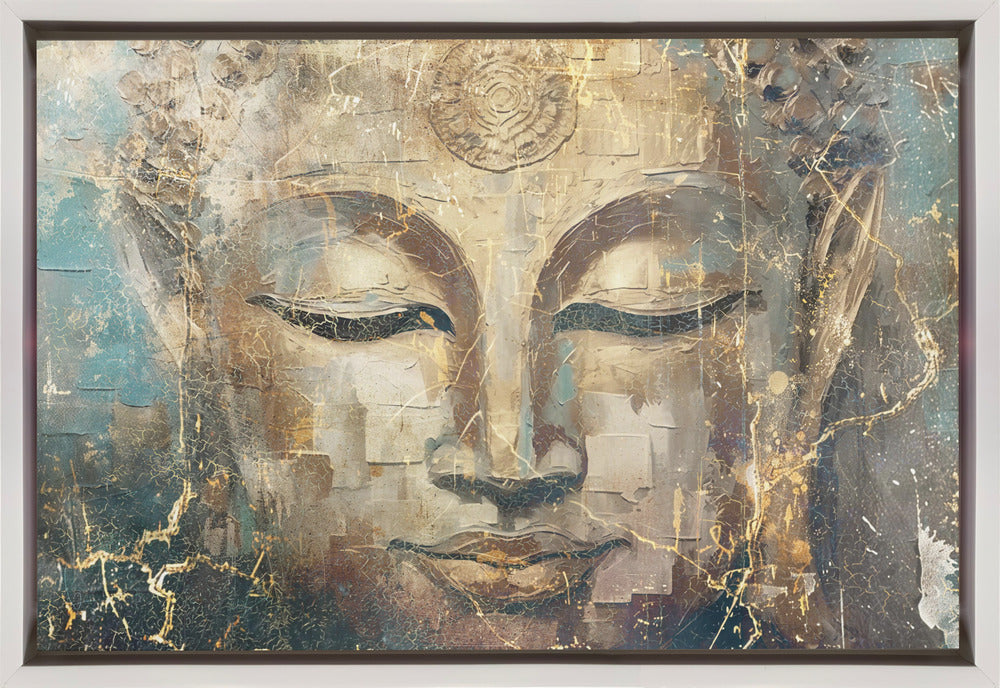 Surreal Fable Abstract Art Illustration Wallart 015 Wall Artwork In Black Floating Frame