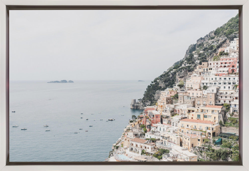 Artwork Positano at the Amalfi Coast36X24inches- Black Frame