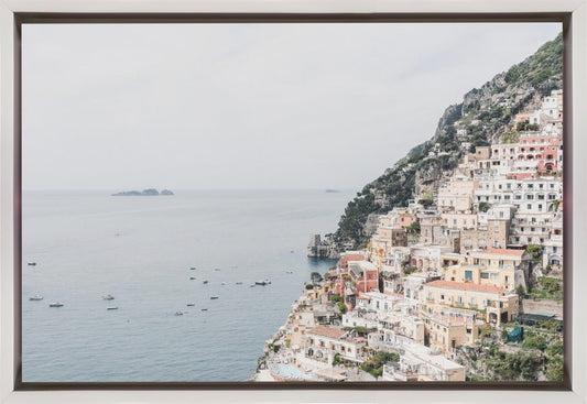 Artwork Positano at the Amalfi Coast36X24inches- Black Frame